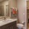 a bathroom with a glass shower